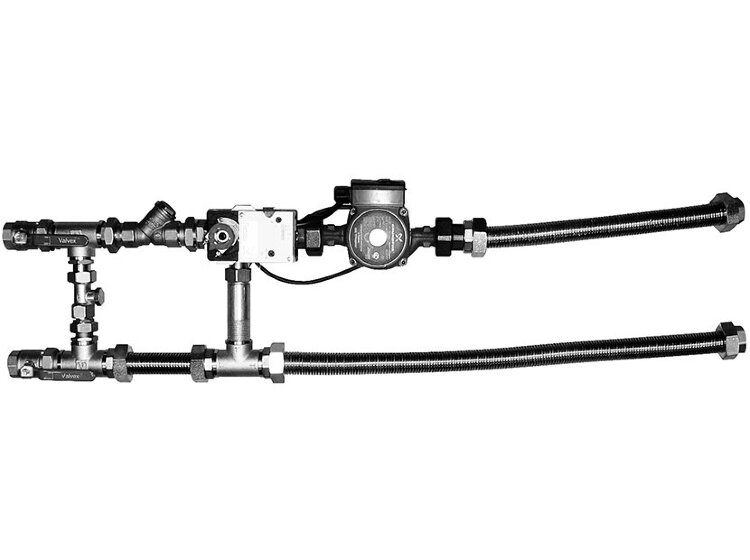 Смесительный узел MST 25-60-4.0-C24-F с байпасом и гибкими подводками