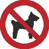 Знак P14 Запрещается вход проход с животными