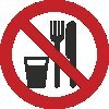Знак P30 Запрещается принимать пищу
