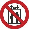 Знак P34 Запрещается пользоваться лифтом для подъема спуска людей