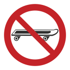 Знак Вход/проезд на скейте запрещен