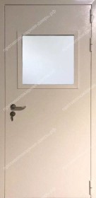 Однопольная остекленная дверь EI 60 RAL 9016 (07)