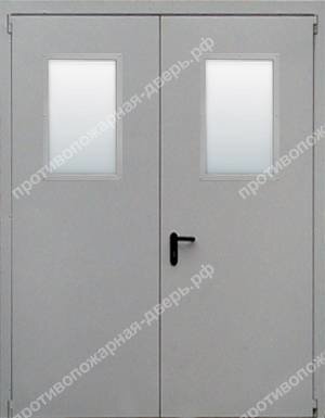 Двупольная остекленная дверь EI 60 RAL 7040 03